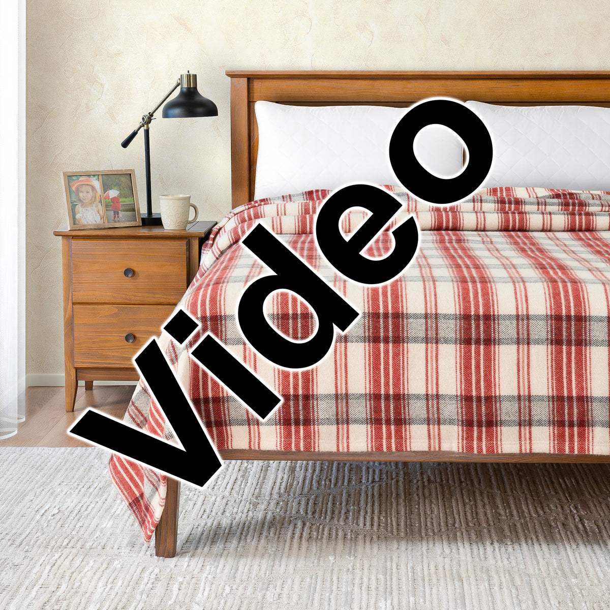 Poyet Motte Tahoe 450GSM Heavyweight 90% Wool/10% Acrylic Blanket, Rosewood