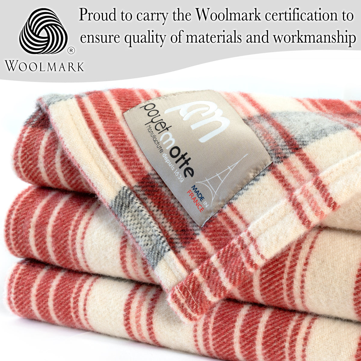 Tahoe-wool-blanket-450gsm- rosewood -Woolmark